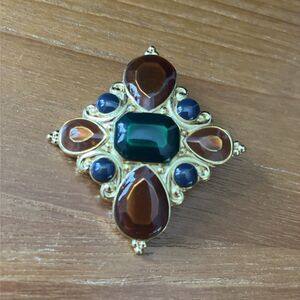 Jay Strongwater Scarf Slide /pendant Enameled Gold Tone Signed Vintage Jewelry